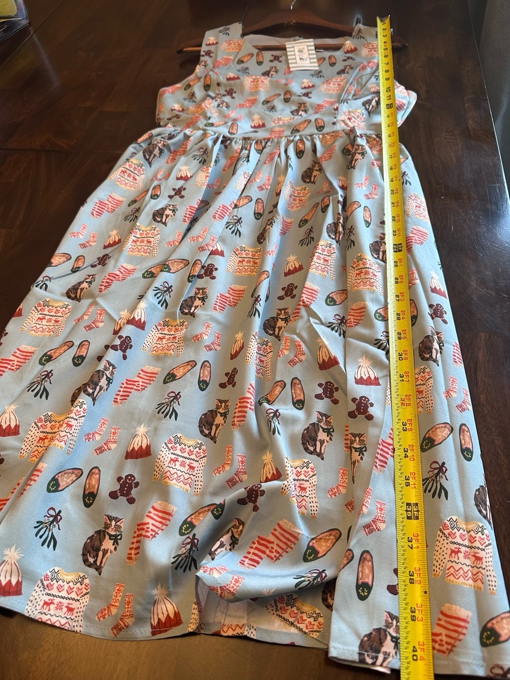 NWT Unique Vintage Tulip B Medium Winter Holiday Dress - Picture 9 of 10